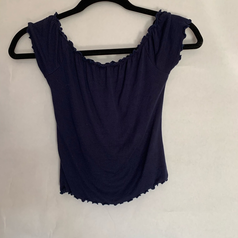Off the shoulder babydoll crop top